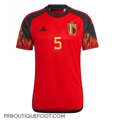 Maillot de foot Belgique Jan Vertonghen #5 Domicile vêtements Monde 2022 Manches Courtes